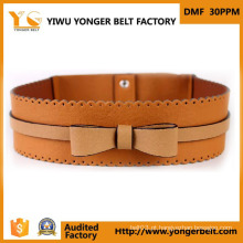 Moda Elegante Lady Wide Orange Belíssimo Elastic Belt Magnético